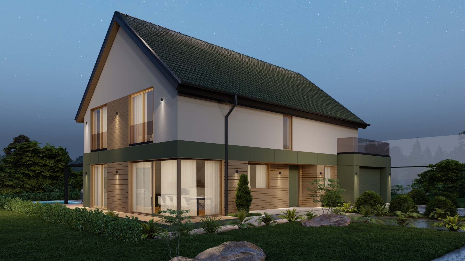 Modern House with Roof