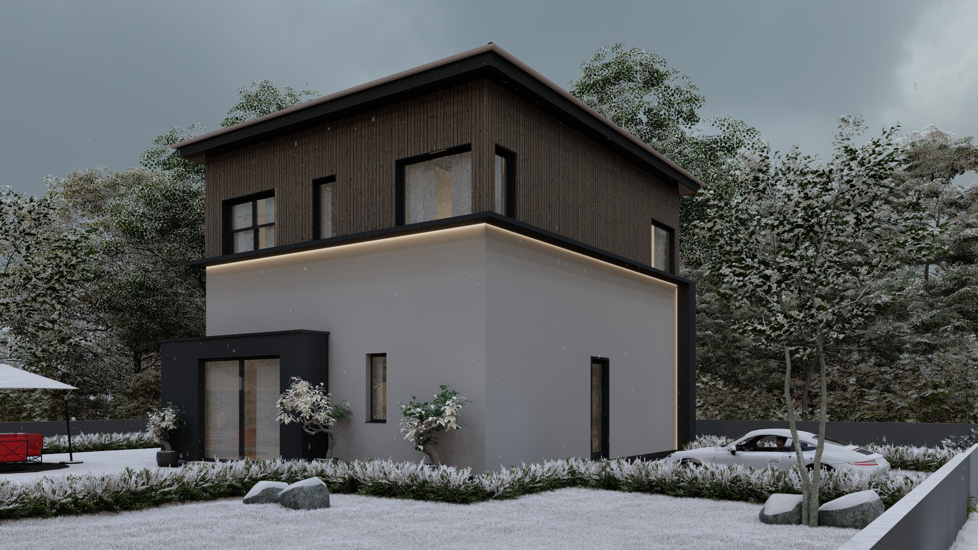Modern House with Roof