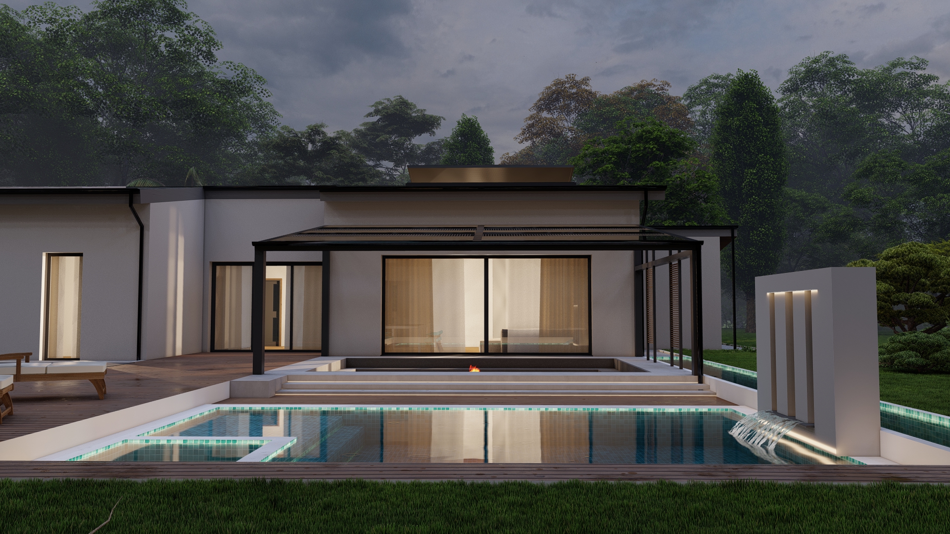 Modern House with Roof