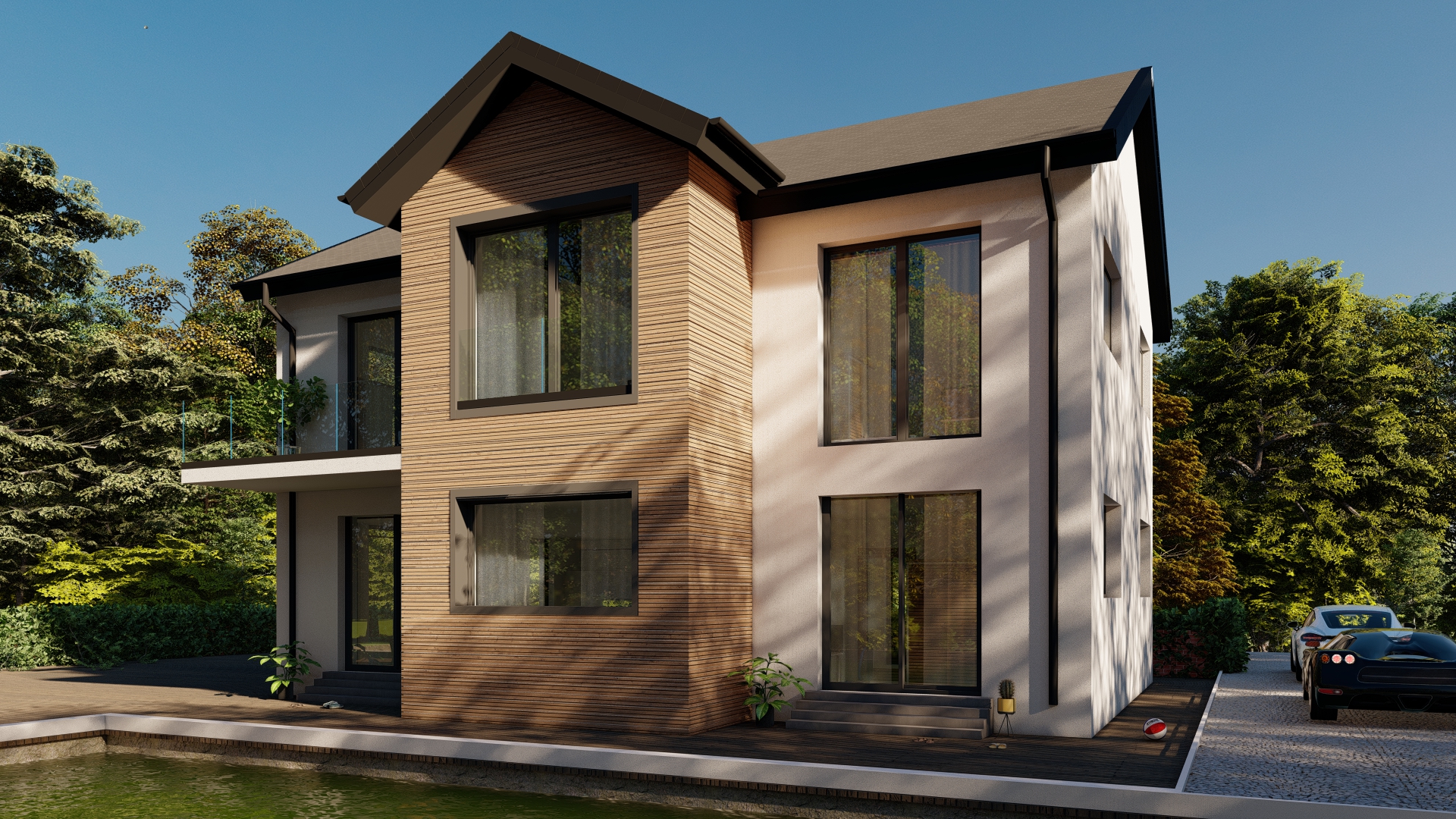 Modern House with Roof