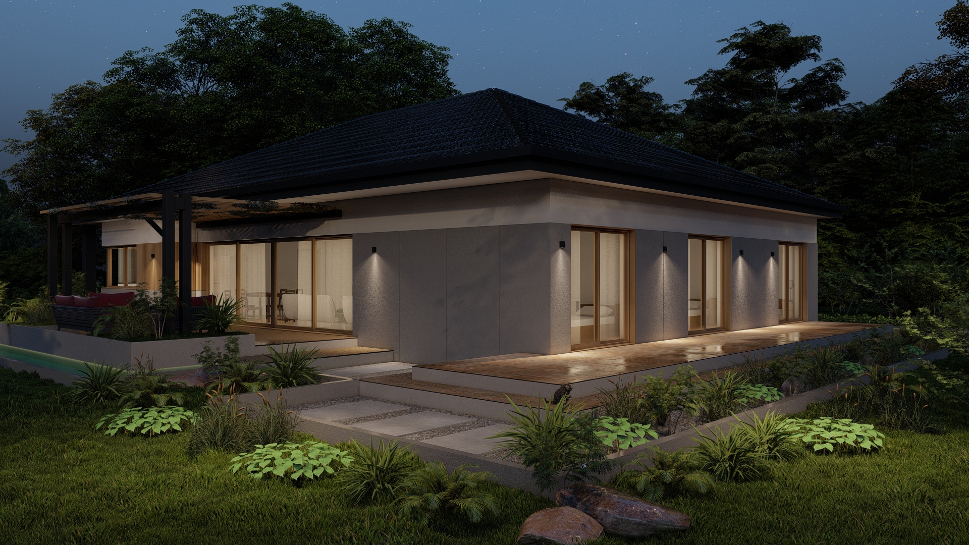 Modern House with Roof