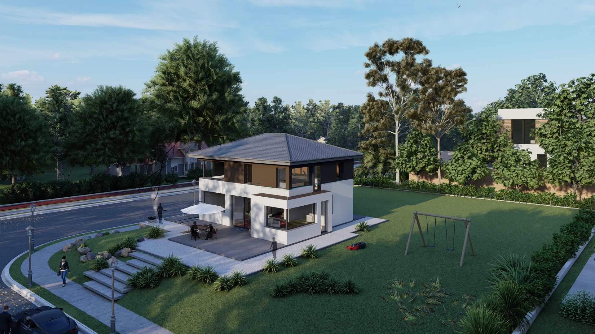 Modern House with Roof