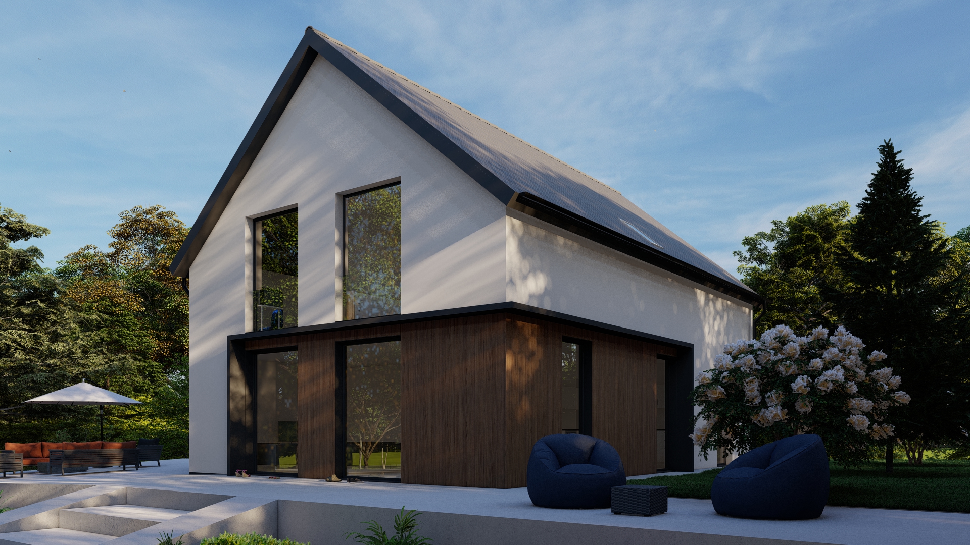 Modern House with Roof