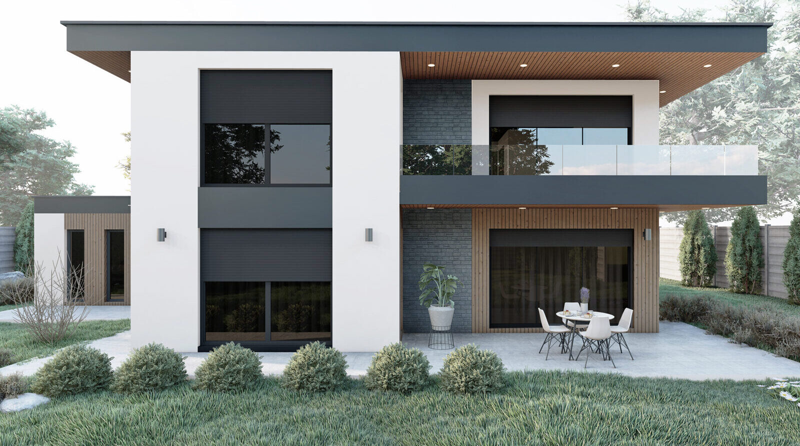 House with a flat roof