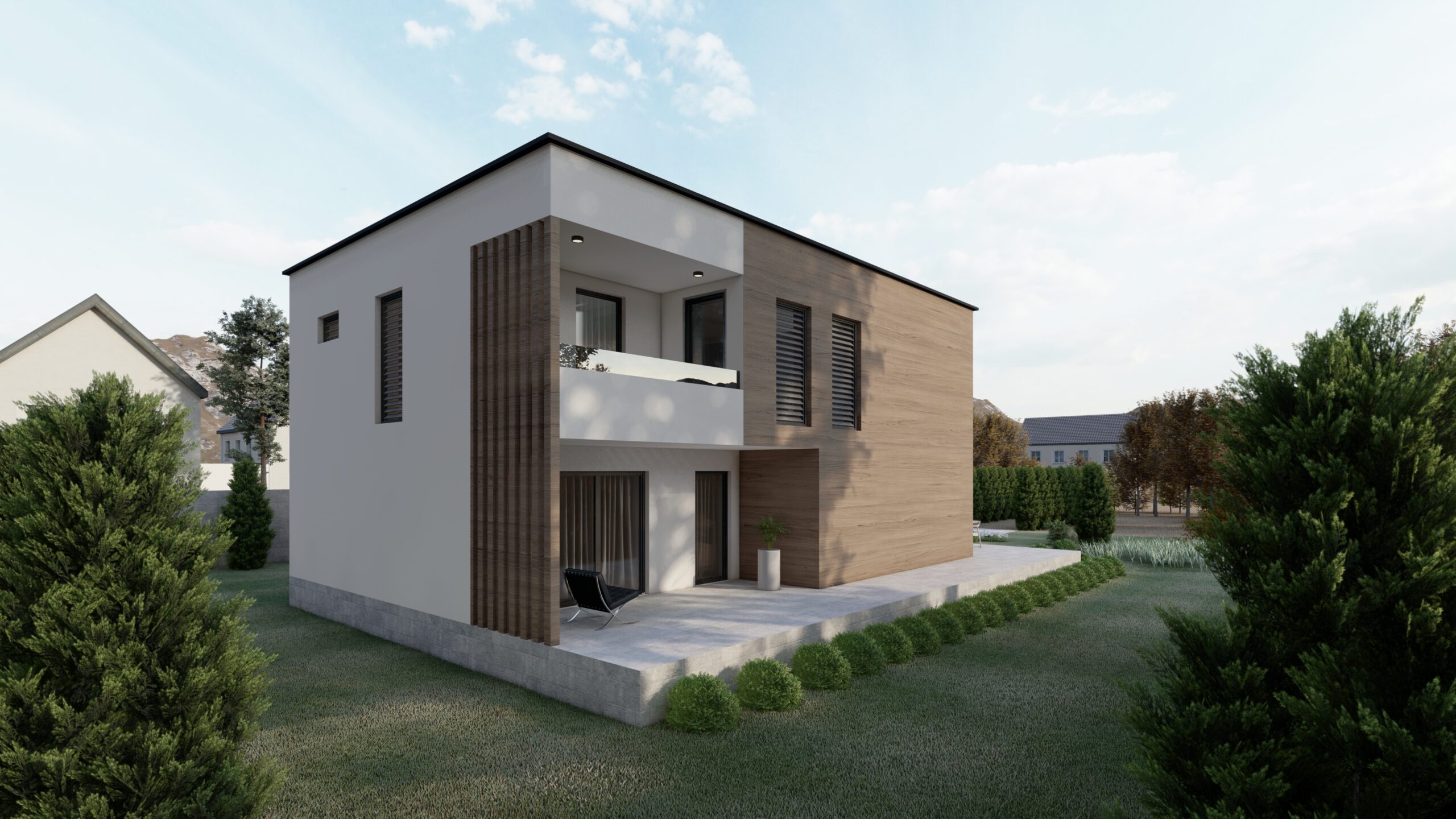 House with a flat roof
